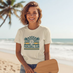 Pickleball Club Retro Sunset T-Shirt