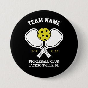 Pickleball Club Team & Custom Pickleball Player 7.5 Cm Round Badge