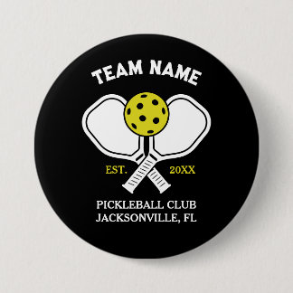 Pickleball Club Team & Custom Pickleball Player 7.5 Cm Round Badge