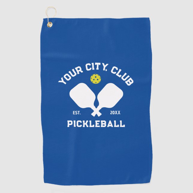 Pickleball Club Team Player Custom Pickle Sweat Golf Towel (Front)
