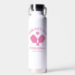 Pickleball Club Team Player Custom Pickler Gift Water Bottle<br><div class="desc">Hydrate in style on the pickleball court with this super awesome water bottle. The double-sided design features crossed pickleball paddles, a ball and your custom text. Easily change the wording to include your pickleball club name, team name, city/location or any wording of your choice. Also change the font and graphic...</div>