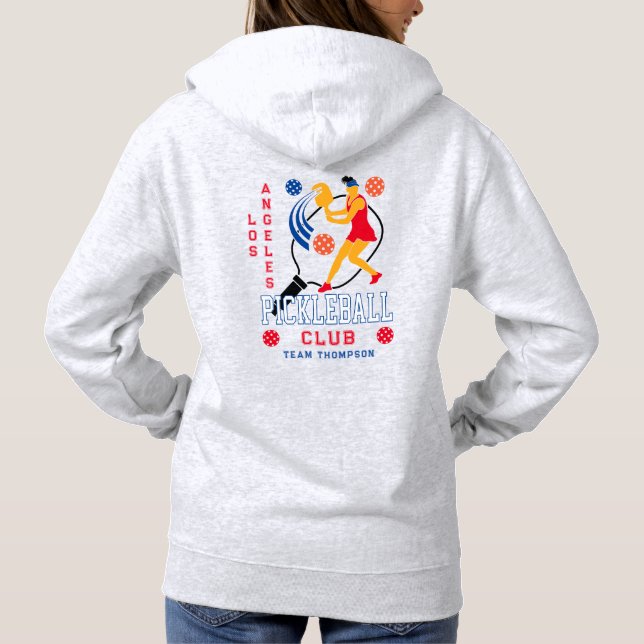 Pickleball Club Team Player Pickle Tournament Trip Hoodie (Back)