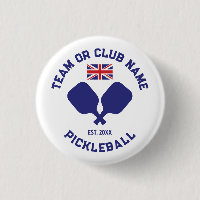 Pickleball Club Team UK United Kingdom Flag Custom