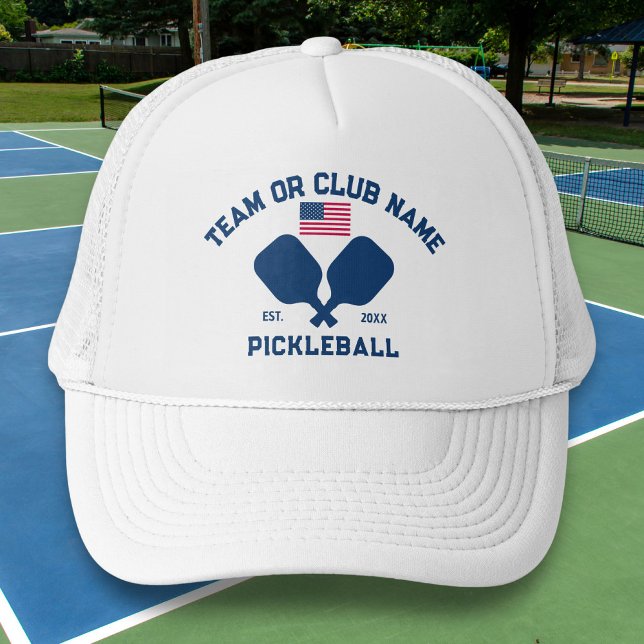Pickleball Club Team USA American Flag Custom Trucker Hat (Creator Uploaded)