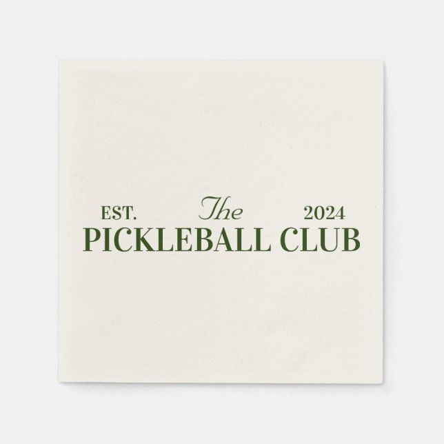 pickleball club themed party  napkin (Front)