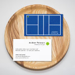 Pickleball Coach Blue Court Business Card<br><div class="desc">Pickleball Coach Blue Court Business Card</div>