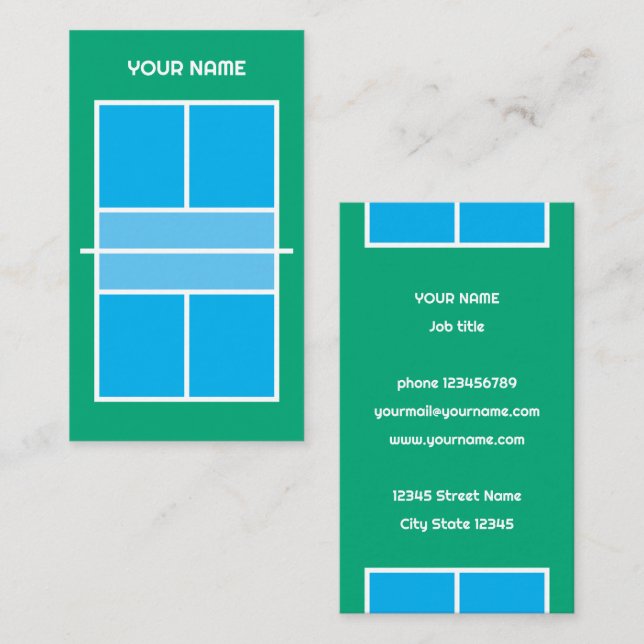 Pickleball coach business card template (Front/Back)