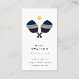 Pickleball Coach + Personal Trainer Business Card