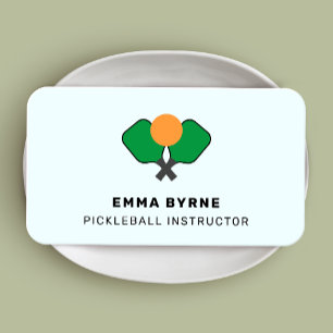 Pickleball Coach Square Business Card