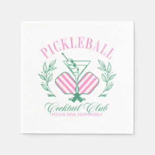 Pickleball Cocktail Club Napkin