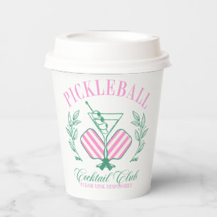 Pickleball Cocktail Club Paper Cups