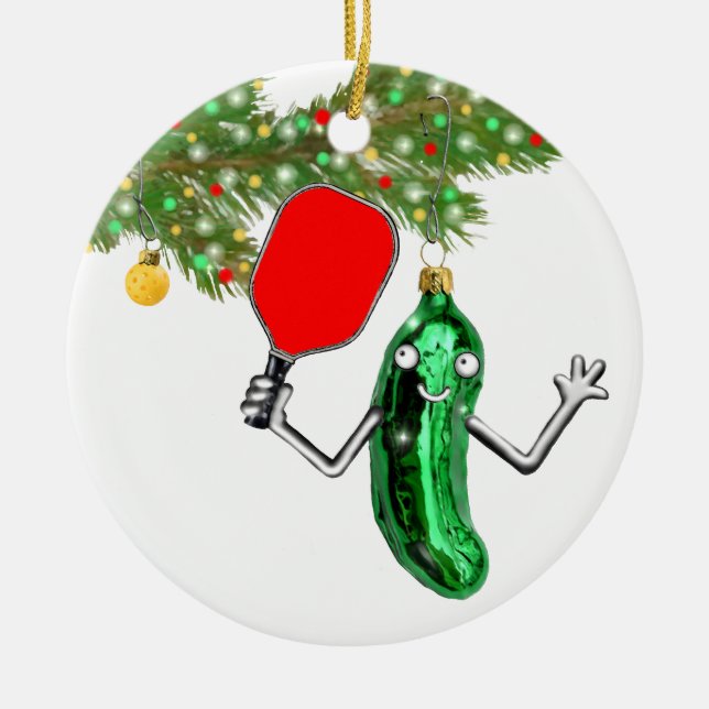 Pickleball Collectable 2026 Ceramic Tree Decoration (Front)