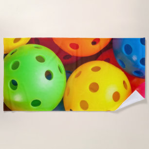 Pickleball Colorful Beach Towel