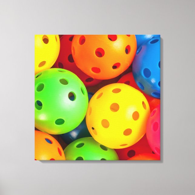 Pickleball Colorful Canvas Print (Front)