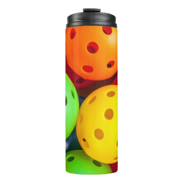 Pickleball Colorful Thermal Tumbler (Front)