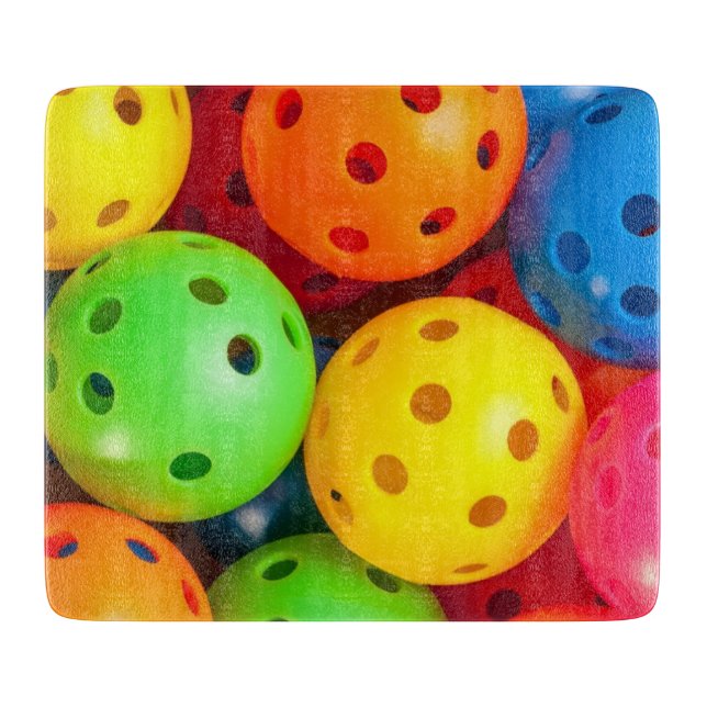 Pickleball Colourful Cutting Board (Front)