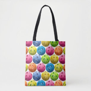 Pickleball colourful fun Pattern Tote Bag
