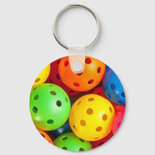 Pickleball Colourful Key Ring (Front)