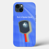 Pickleball Colourful Paddle and Ball personalise