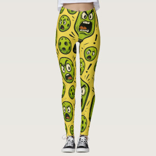 Pickleball Colourful Paddle Pattern – Urban Cartoo Leggings