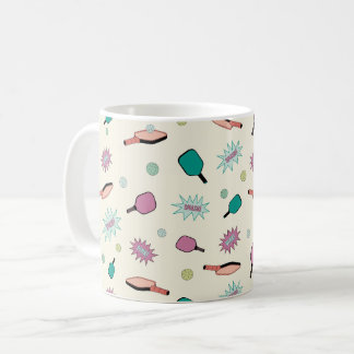 Pickleball! Colourful Pattern Coffee Mug