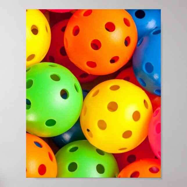 Pickleball Colourful Poster (Front)