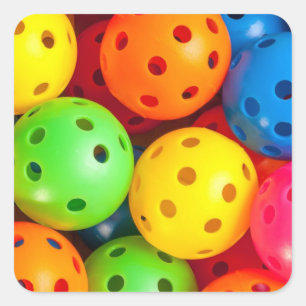 Pickleball Colourful Square Sticker