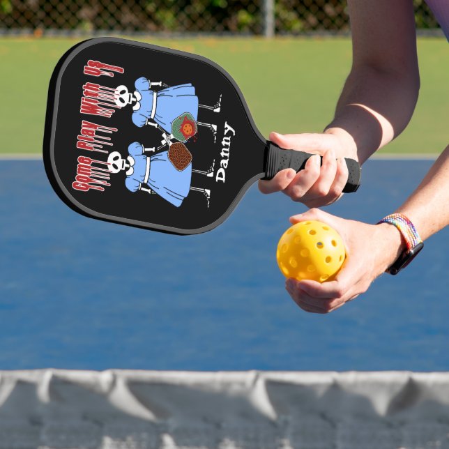 Pickleball Come Play with Us Horror Twins Personal Pickleball Paddle (Insitu)