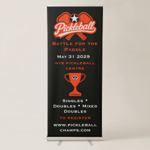 Pickleball Competition Tournement Retractable Banner