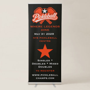 Pickleball Competition Tournement Retractable Banner