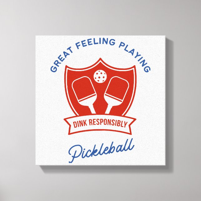 Pickleball cool design to wear canvas print (Front)