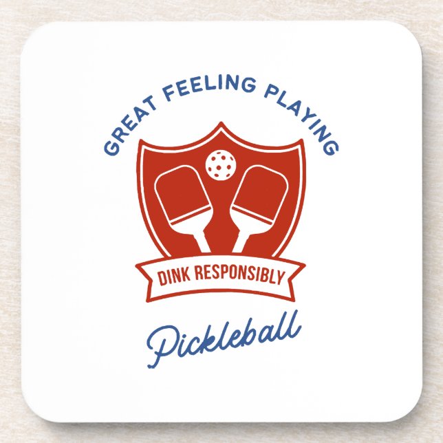 Pickleball cool design to wear coaster (Front)