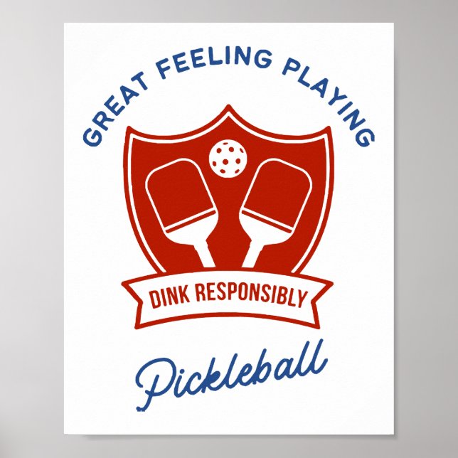 Pickleball cool design to wear poster (Front)