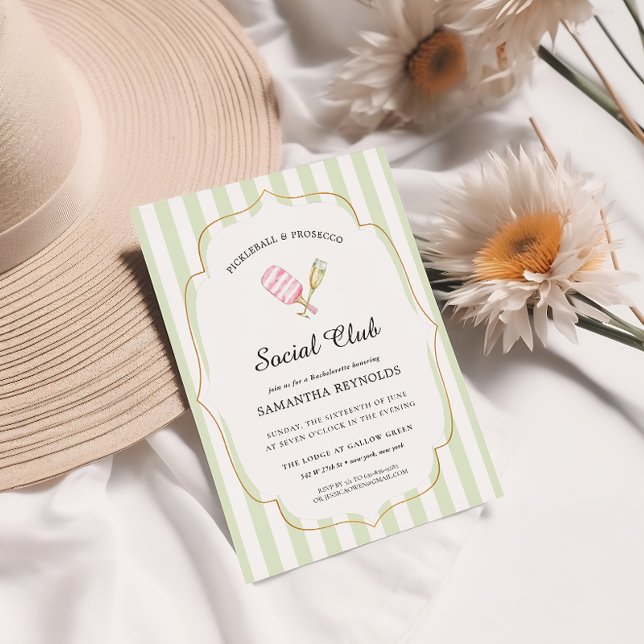 Pickleball Country Club | Bachelorette Invitation (Creator Uploaded)