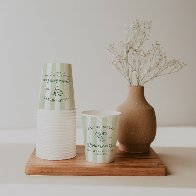 Pickleball Country Club | Bachelorette  Paper Cups (Creator Uploaded)