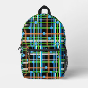 Pickleball Court Bag Black and Blue Plaid