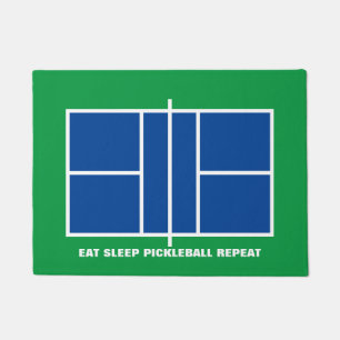 Pickleball court blue green custom doormat