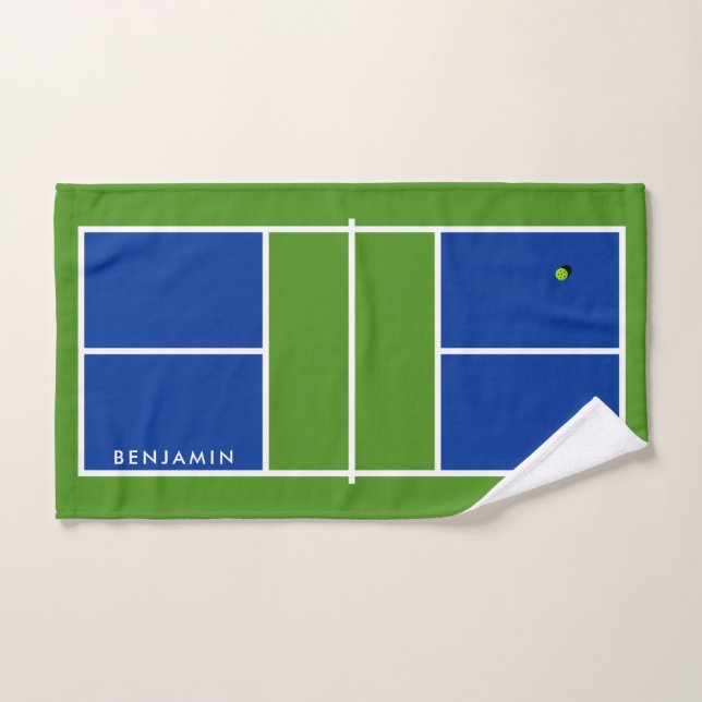 Pickleball Court Custom Name  Hand Towel (Hand Towel)