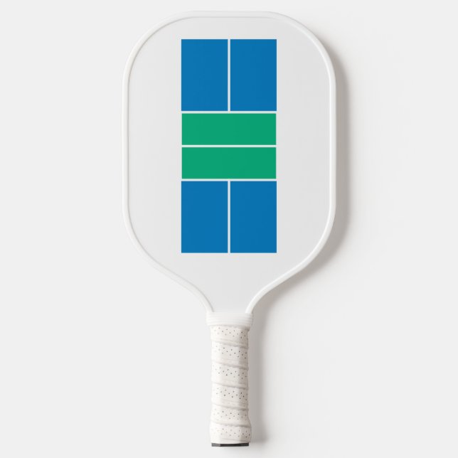 Pickleball Court Diagram White Coach Name Paddle (Front)