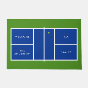Pickleball Court Personalised Text Doormat