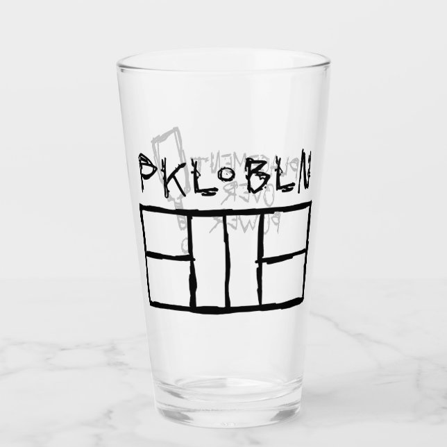 Pickleball Court Pint Glass Cup (Front)