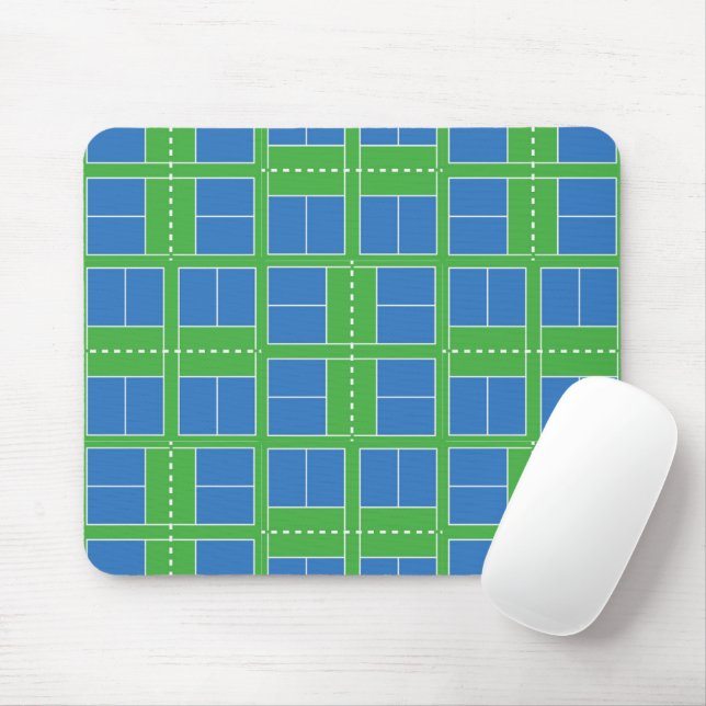 Pickleball Courts Standard Blue and Green  Mouse Mat (With Mouse)