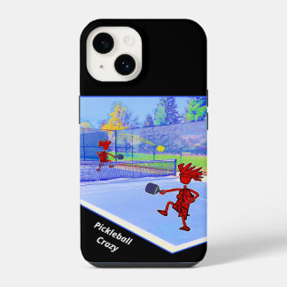 Pickleball Crazy Colourful Design iPhone 14 Case