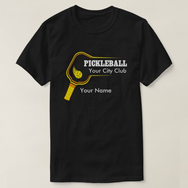 Pickleball Customisable Pickleball Club T-shirt (Design Front)