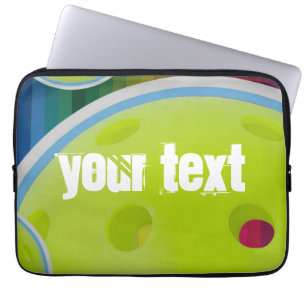 Pickleball Customise Personalise Pickle Ball Fun Laptop Sleeve