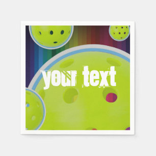 Pickleball Customise Personalise Pickle Ball Fun Napkin