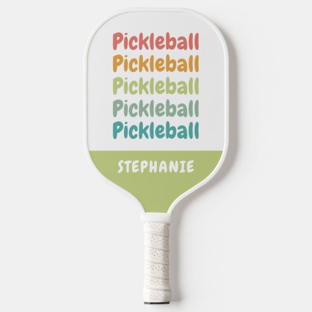 Pickleball Cute Pickleball Player Personalised Pickleball Paddle (Front)