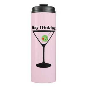 Pickleball Day Dinking Martini Pickleball Olive Thermal Tumbler