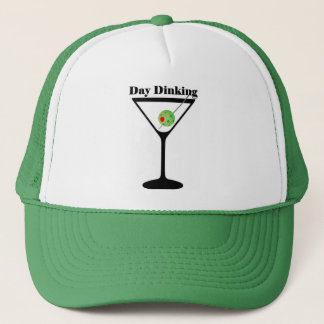 Pickleball Day Dinking Martini Pickleball Olive Trucker Hat