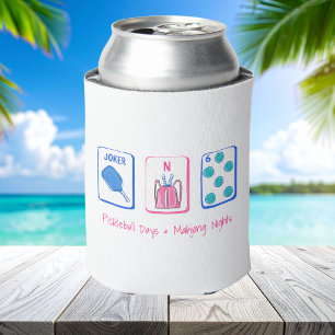 Pickleball Days & Mahjong Nights Personalised Can Cooler